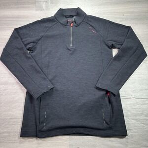 Falke Pullover Mens Small Gray Ergonomic Sport System Half Zip Performance
